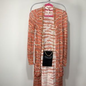 Free People Cardigan and generic crossbody pouchet